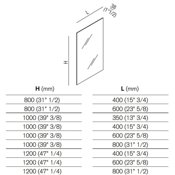 Зеркало Agape Nudo LED 40x100 ASPE0410