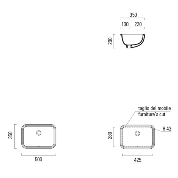 Раковина GSI Pura 50 724711
