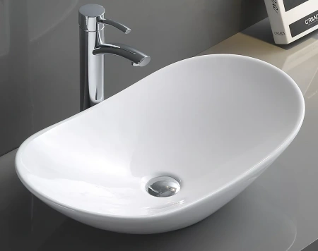 Раковина-чаша CeramaLux 7811A 61,5x36 см, накладная, белый