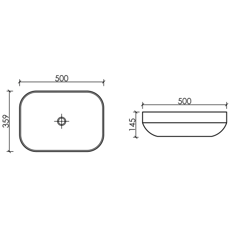 Раковина 50x35,9 см Ceramica Nova Element CN6055MW
