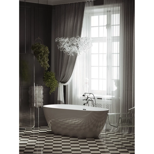 Акриловая ванна Sancos Avocado FB18 170x80 см, отдельностоящая, белый