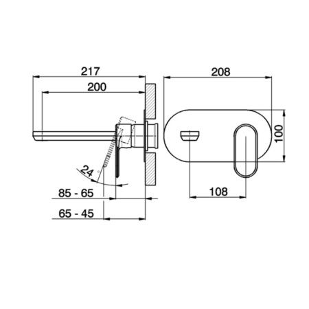 Смеситель для раковины Cisal LineaViva LV00551040 черный матовый