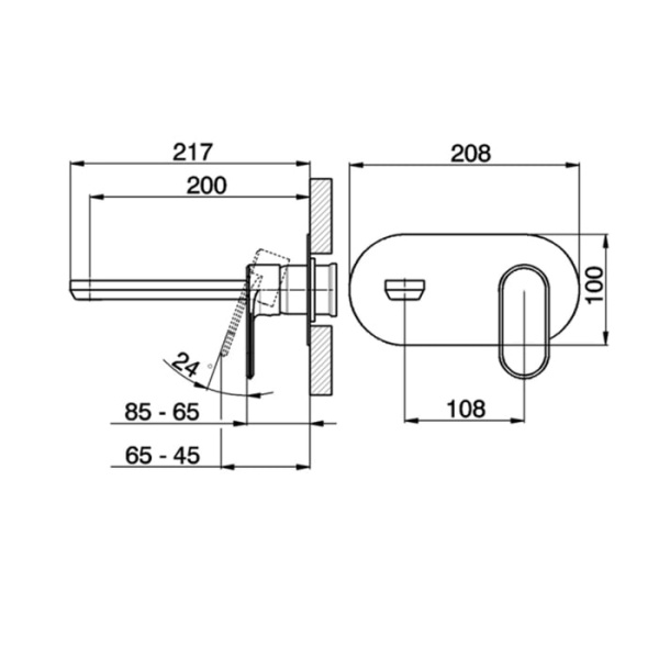Смеситель для раковины Cisal LineaViva LV00551040 черный матовый