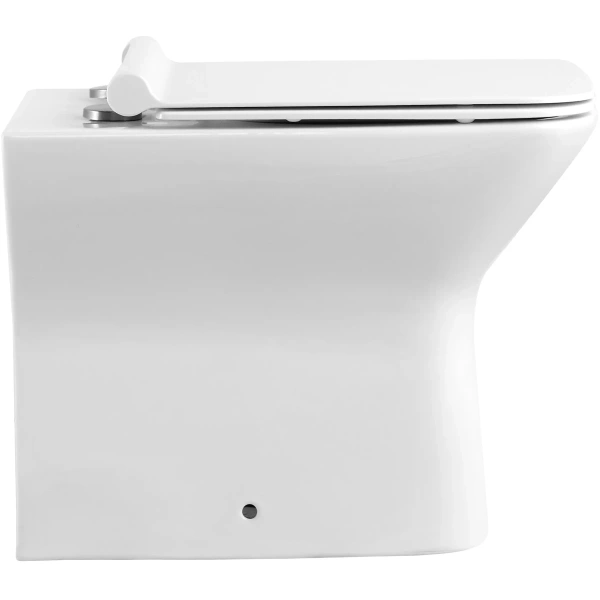 Приставной безободковый унитаз с сиденьем микролифт Agger AT02200