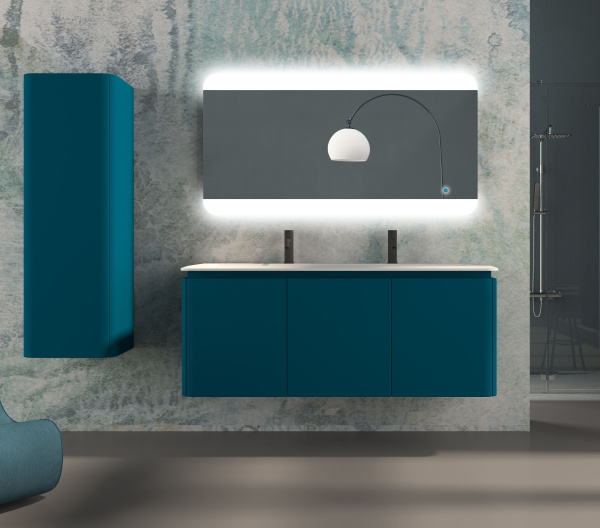 Тумба под раковину Cezares Stylus 140 55232 бензиновый синий