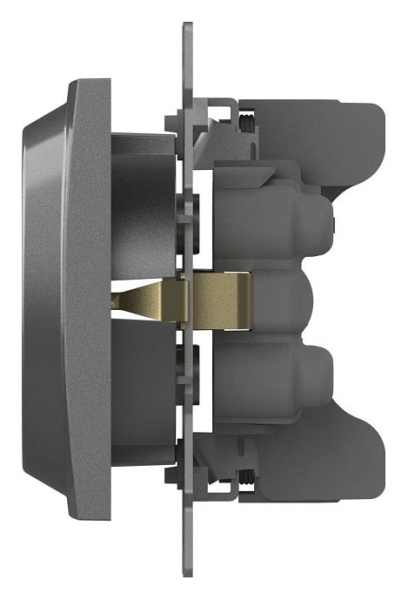 Розетка двойная с заземлением, без рамки Elbi Eleсtriс Zena Vega 609-011000-907