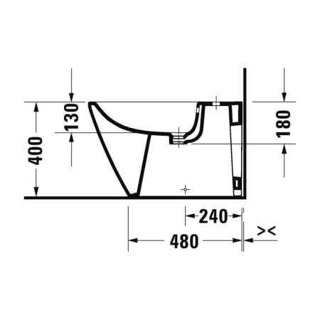 Напольное биде Duravit D-Neo 2294100000