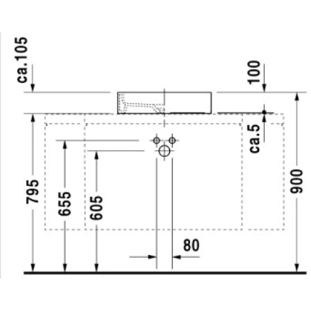 Раковина 47x47 см Duravit Starck 1 0387470027