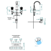 Смеситель для раковины THG Dahlia A41.F01.151 золото