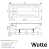 Ванна чугунная Wotte Line 1700x700 170x70 см, белый