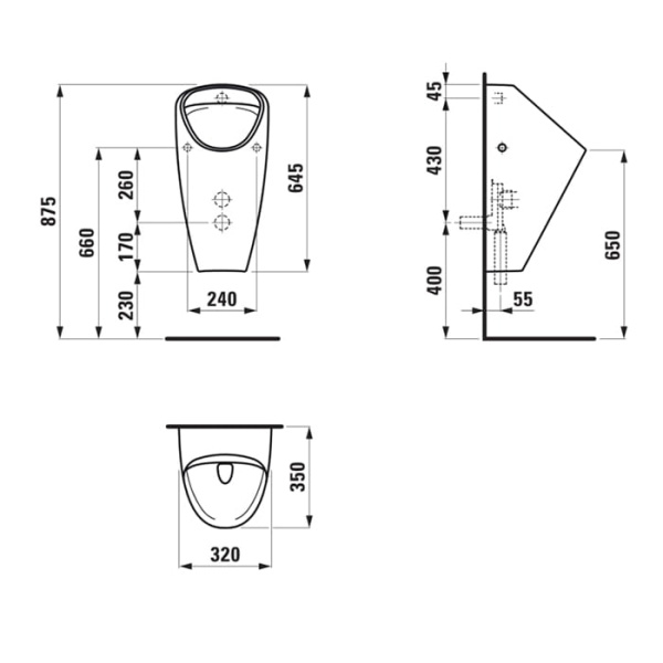 Писсуар Laufen Caprino Plus 8.4106.1.000.000.1