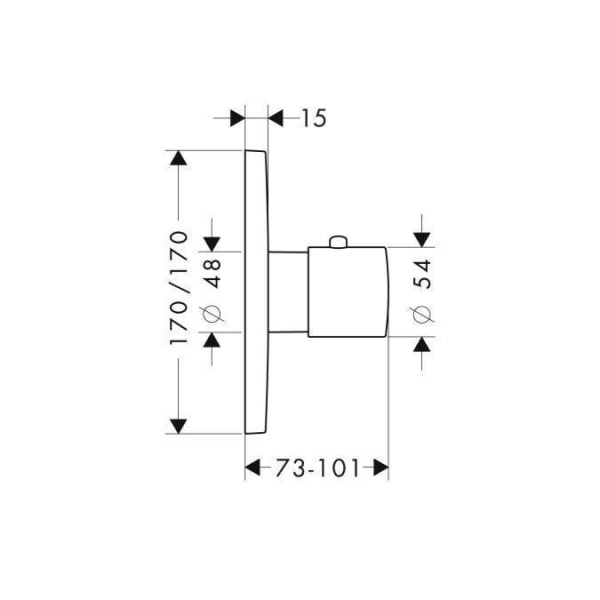 Внешняя часть термостата для душа Axor Citterio M 34716000