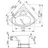Акриловая ванна 150x150 см Vagnerplast Athena VPBA150ATH3E-04