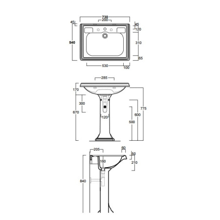 Раковина Simas Arcade 75 AR854bi*1