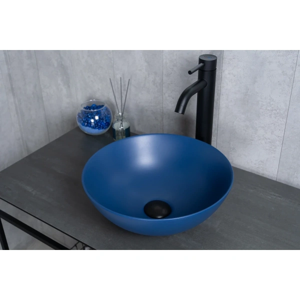 Раковина-чаша GID 9081bum 36x36 см, накладная, синий матовый