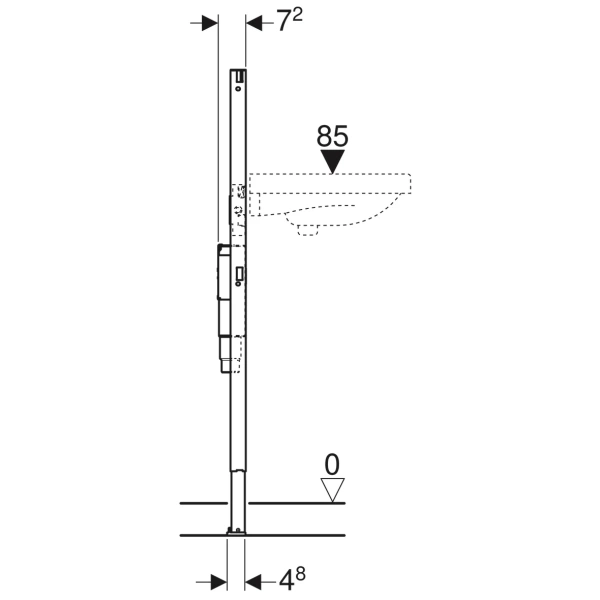 Монтажный элемент для умывальника, H112, Geberit Duofix 111.556.00.1