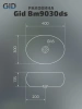 Раковина-чаша GID Bm9030ds 40x30 см, накладная, черный матовый