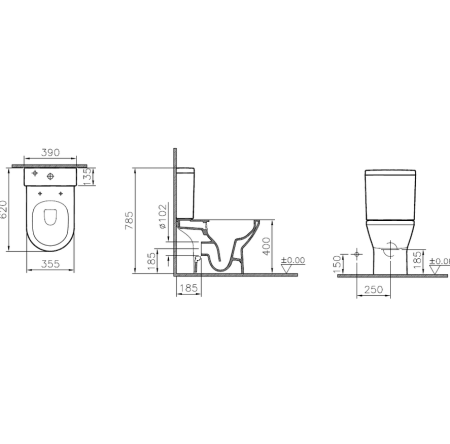 Унитаз-компакт Vitra Integra 9833B003-7206