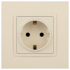 Розетка с заземлением и со шторкой, без рамки Эра Эра Elegance 14-2102-02