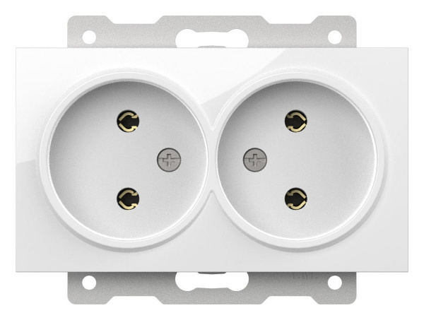 Розетка двойная без заземления без рамки Elbi Eleсtriс Zena Vega 609-015600-908
