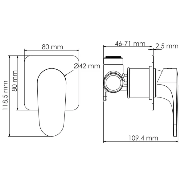 Гигиенический душ WasserKRAFT Havel A3651.285.237.213 со смесителем, золотой матовый