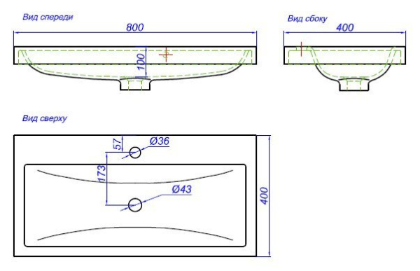 Раковина AQWELLA 5 Stars Infinity 80 (Inf.08.04.D)