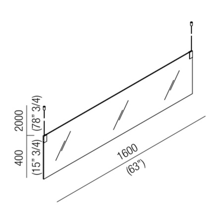 Зеркало Agape Insegna 160x40 ASPE018 хром