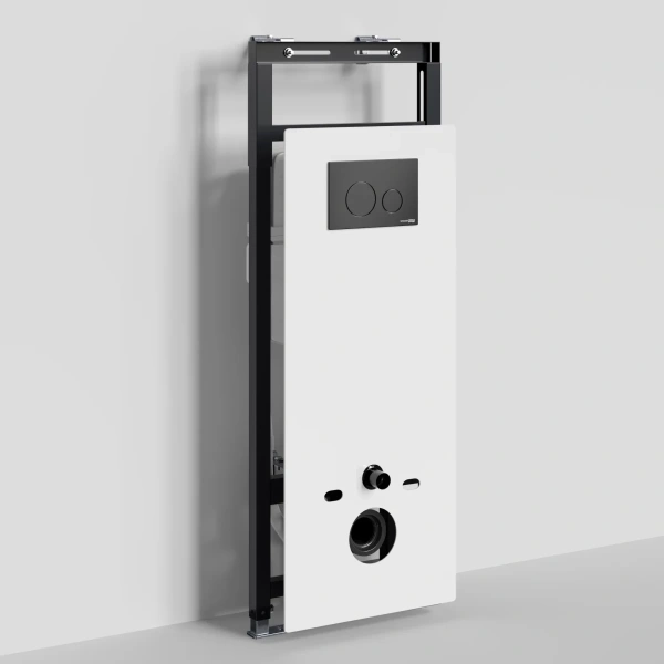 Инсталляция для унитаза WasserKRAFT Salm 27 27TLT.010.ME.WH.MB02 с кнопкой смыва, черный матовый