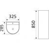 Раковина CeramaLux PB1017 32,5x28,5 см, напольная, белый