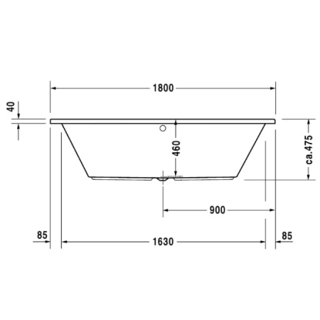 Акриловая ванна 180x80 см Duravit Daro 700028000000000