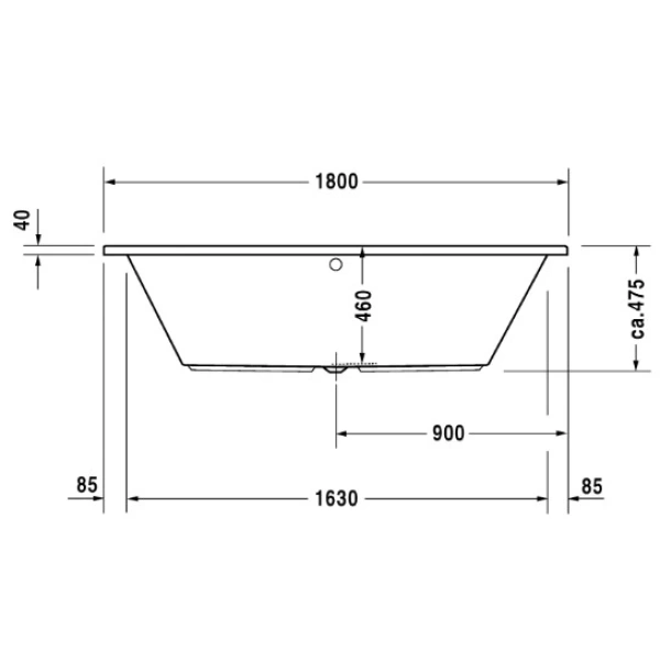 Акриловая ванна 180x80 см Duravit Daro 700028000000000