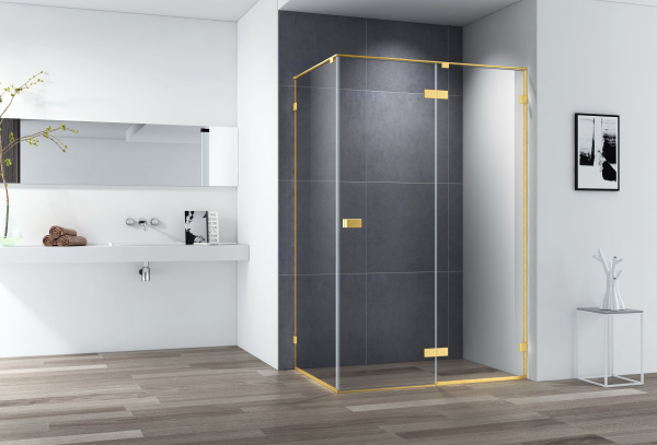 Душевой уголок Cezares Bellagio BELLAGIO-AH-1-140/90-C-BORO золото