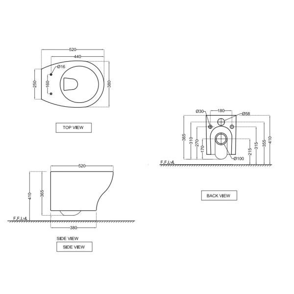 Унитаз подвесной Jaquar Arc ACS-WHT-87953BIUF безободковый, с сиденьем микролифт, белый