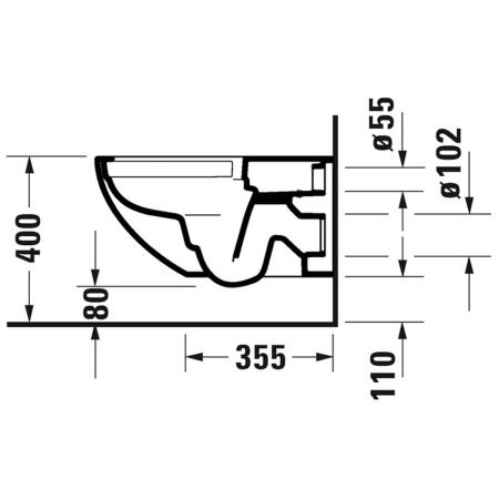 Подвесной унитаз Duravit Architec Rimless 45720900A1 с сиденьем микролифт