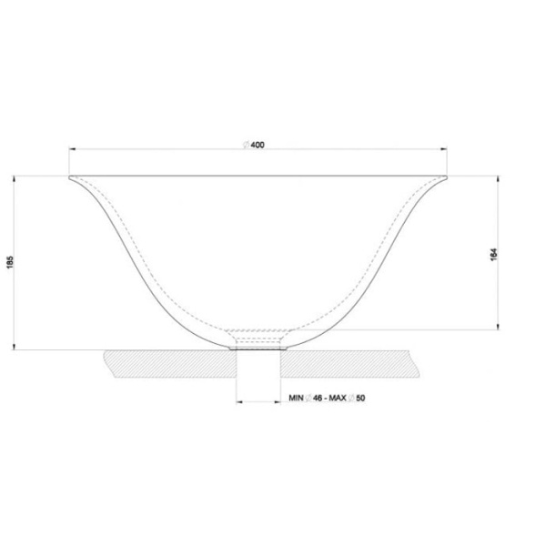 Раковина Gessi Goccia 40 см 39124#519 черный