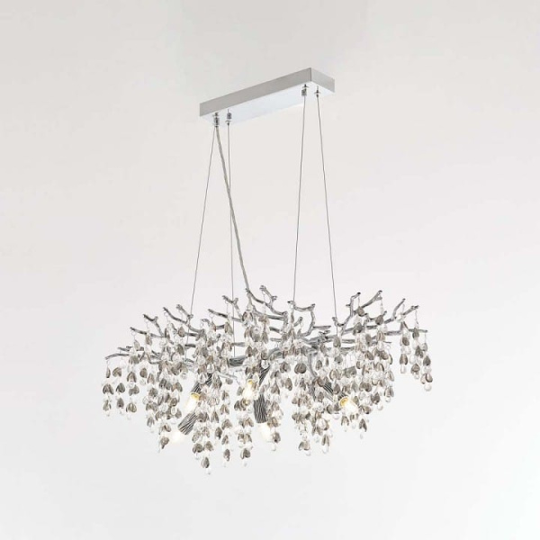 Подвесная люстра Arte Milano Веточка 230210.700.6.E14.H3 CB Clear-Smoky