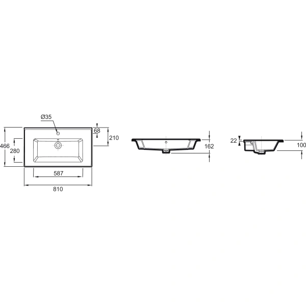 Раковина Jacob Delafon Tolbiac EXBO112-Z-00 81x46,6 см, накладная, белый