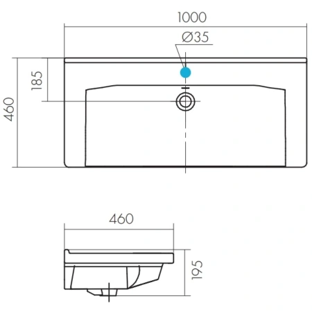 Раковина 100x46 см Акватон Миранда 1WH302249