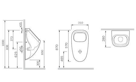 Писсуар AM.PM Spirit 2.0 C707005WH