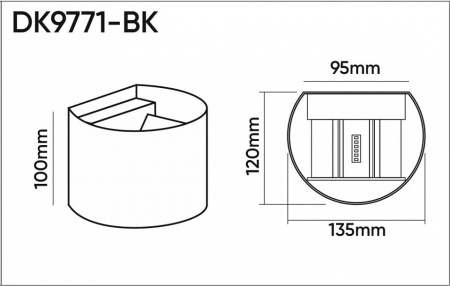 Накладной светильник Denkirs DK9771-BK