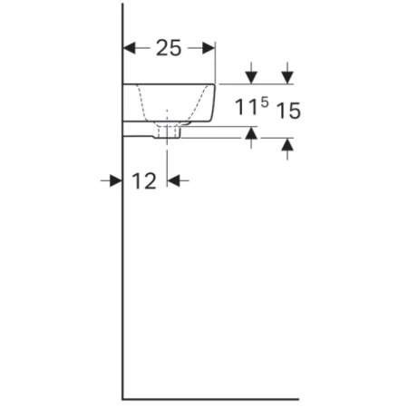 Раковина 40x25 см Geberit Renova Compact 276140000