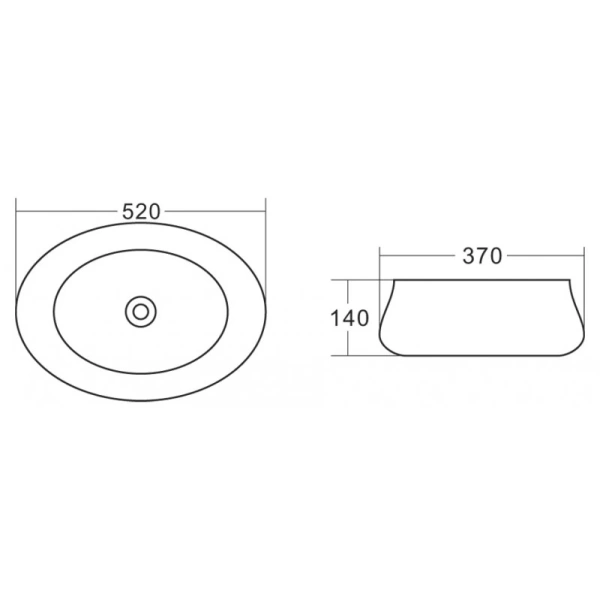Раковина 52x37 см BelBagno BB1389