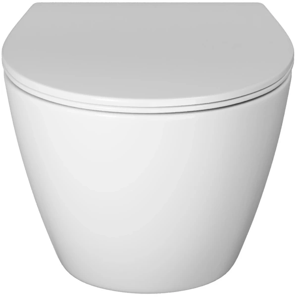 Унитаз подвесной Grossman GR-4405SQ безободковый, торнадо, с сиденьем микролифт, белый