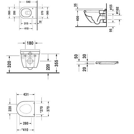 Унитаз подвесной TOTO RP CW552Y CW552RY#XW