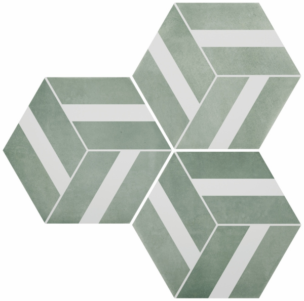 DURSTONE SIX Cementine Керамогранит Bari Aqua 23x27 глазурованный матовый