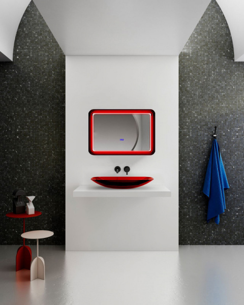 Зеркало Abber Kristall 55 AT6701Rubin красный