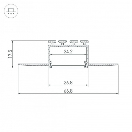 Профиль встраиваемый Arlight PLS 044849