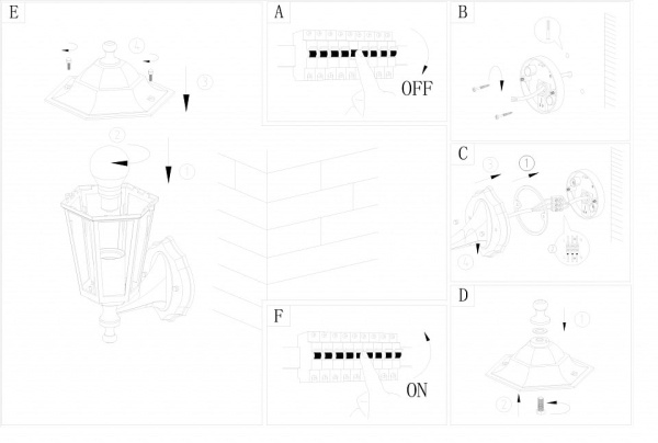 Светильник на штанге Eglo ПРОМО Laterna 5 22463