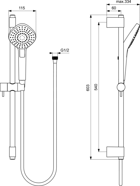 Душевой гарнитур Ideal Standard IdealRain Evo B2234AA