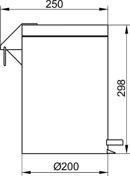 Мусорное ведро Keuco Plan хром 04988070000